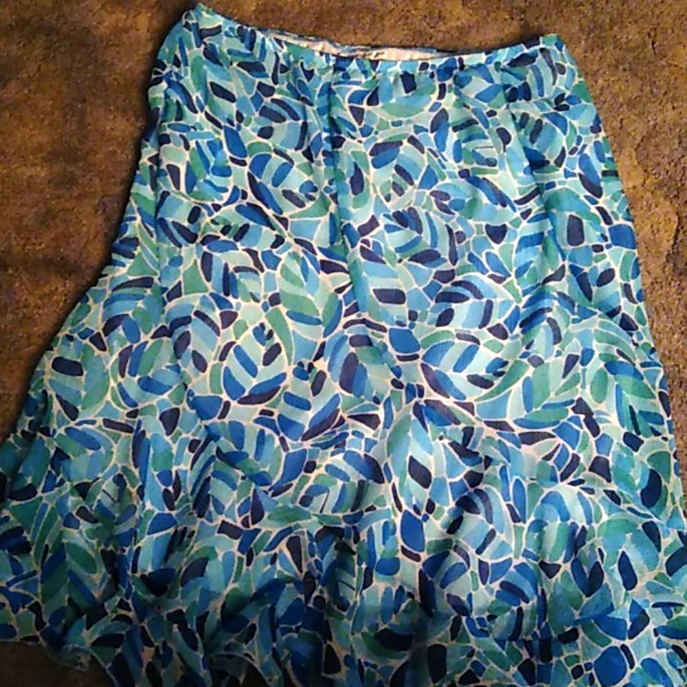 Dressbarn multi color design skirt size Large